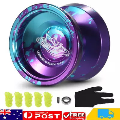 Professional Yoyo Ball Competitive Yo Yo Gift Bearing Strings And Glove Kids Toy • $21.95