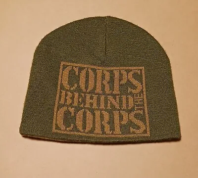 Marines Corps Behind The Corps Knitted Beanie One Size Reversible Winter Cap  • $20