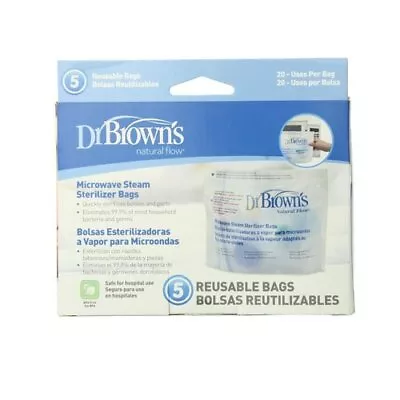 Dr Brown's Options Microwave Steriliser Bag Pack Of 5 • £10.65