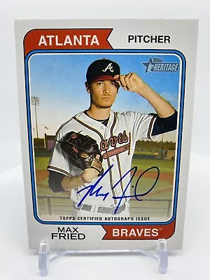 MAX FRIED 2023 Topps Heritage Real One On Card Autograph #ROA-MF ATL Braves AUTO • $19.99