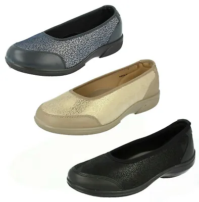 Ladies Black / Beige /Navy Easy B Slip On Casual Shoes : Petunia • £19.99