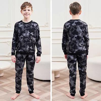 Boys Fleece Pyjamas Supersoft Cosy Set Long Sleeve Gaming Nightwear 4-13 Years • £8.99