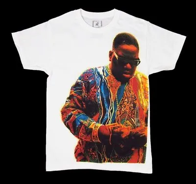 Mens NEW Biggie Notorious B.I.G. T-Shirt White Short Sleeve Tee Size Small • $14.99