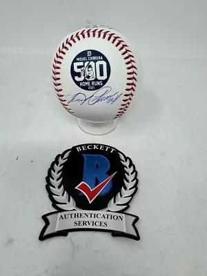 Miguel Cabrera Detroit Tigers Autographed Signed 500 HRS Baseball Beckett WIT • $1.04