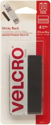 Sticky Back Tape  Self Adhesive Hook Loop Black VELCRO Brand Waterproof • $5.27
