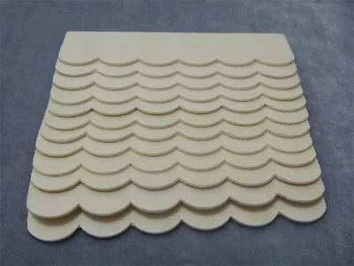 $4.92 • Buy 12pc Dollhouse Miniature Unpainted Wooden Roof Tiles Shingles DIY Accessory 1:12