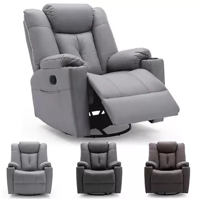 Afton Fabric Recliner Rocking Swivel Gaming Cinema Lounge Sofa Chair • £359.99