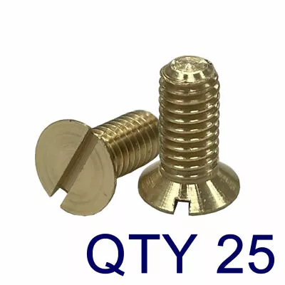 3BA X 3/8  Brass Slotted Countersunk Machine Screws / Bolts - UK Manufacturer • £6.54