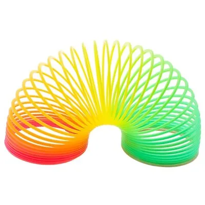 Large Rainbow Spring Coil Slinky Fun Kids Toy Magic Stretchy Bouncing Gifts UK • £1.59