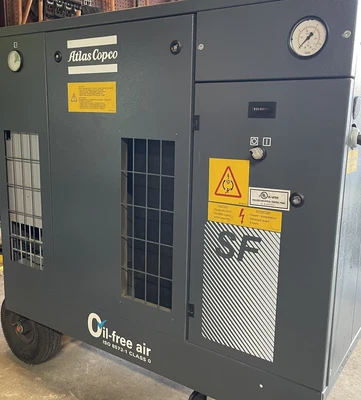 $4900 • Buy Atlas Copco SF4FF Oil Free Air Compressor – 230v-3ph-5hp LOW HOURS