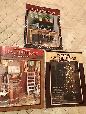 MERCANTILE GATHERINGS MAGAZINES 2010  - Lot Of 3    Spring/Summer  Fall Holiday • $29.95