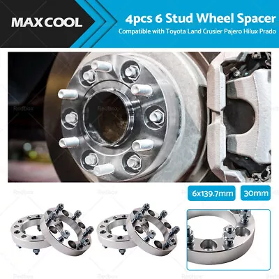 4x Wheel Spacer 6 Stud Suitable For Toyota  Landcruiser Pajero Hilux Prado 30mm • $120