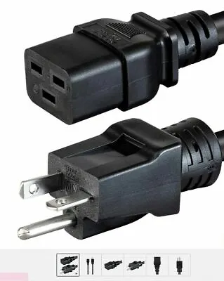 10FT Power Cord Cable Heavy Duty NEMA 5-20P Male To IEC 60320 C19 Female 12AWG • $22.47