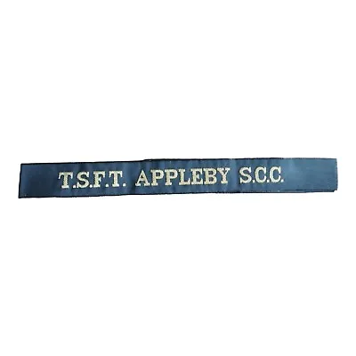 T.S.F.T. Appleby S.C.C. Sea Cadet Corps Full Length Navy Cap Tally • £6.99