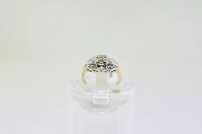 14k Two Tone Gold And Diamond Vintage Ring. Sz 4.1.9grams • $400