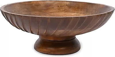 Mango Wood Decorative Wooden Bowl Hand Carved Home D?cor For Dining Table • $33.72