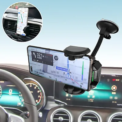 360° Windshield Mount Car Holder Cradle GPS Mobile Smart Phone Stand Dashboard • $11.99