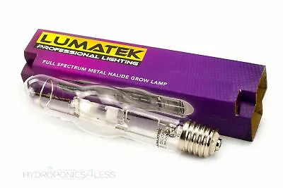 Lumatek MH Lamp Bulb Veg Grow 4k 6k Metal Halide Hydroponics 250 400 600 1000w • £17.99