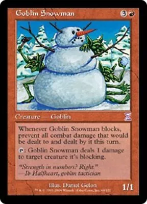 MTG Magic The Gathering Rare Goblin Snowman Time Spiral  Timeshifted  NM • $1.49