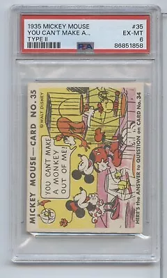 1935 Mickey Mouse #35 You Can't Make A Monkey Out Of Me  Type 1 PSA 6 • $61