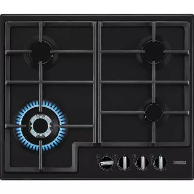 Zanussi ZGNN645K Built In 60cm 4 Burners Black Gas Hob • £259