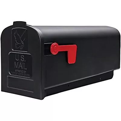 Gibraltar Mailboxes Parsons Medium Capacity Rust-Proof Plastic Black Post-Mount • $31.73