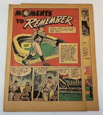 1946 BABE RUTH OLD PETE World Series Three Page Cartoon Story • $8.99