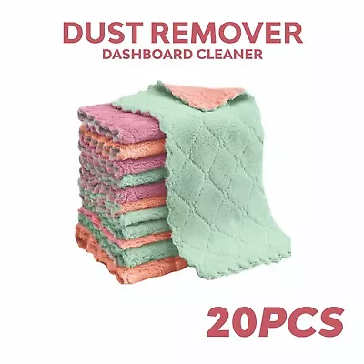 20 PCS Microfiber Cleaning Cloth 6 X10  Dish Towel Remove Dusts Oil Kitchen Rag • $12.99