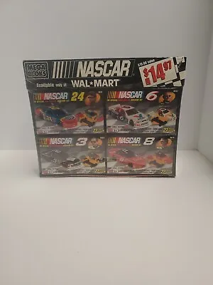 VINTAGE MEGA BLOKS NASCAR WAL-MART 4 Pack- Gordon Earnhardt Sr & Jr Martin • $24.99