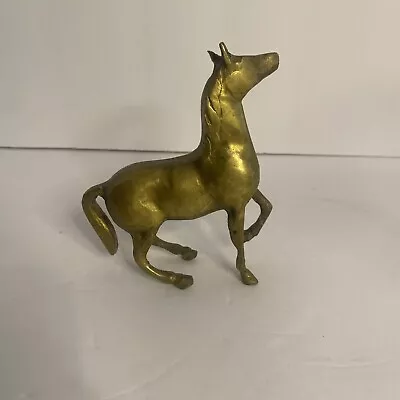 Horse Trotter Figurine Solid Brass Vintage Patina 4” • $20.22