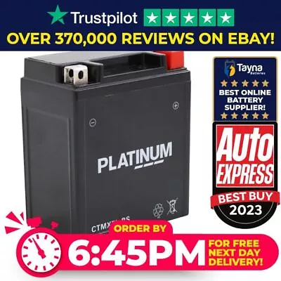 CTMX7L-BS PLATINUM AGM Motorcycle Battery Replaces YTX7L-BS • £22.73
