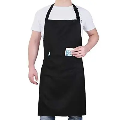 $15.19 • Buy Work Aprons Heavy Duty Shop Work Apron With Pockets For Men Black Chef							...