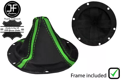 Black&green Stripe Lthr Manual Shift Boot + Plastic Frame For Dodge Viper 03-06 • $296.94
