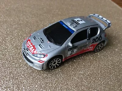 Majorette Peugeot 206 WRC Diecast Car Silver. Rally GB Network Q 1/57 • £5.95