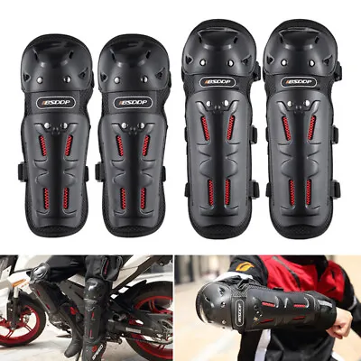 4× Motorcycle Elbow Forearm Knee Shin Armor Protector Guard Pad Dirt Bike Gear • $67.31