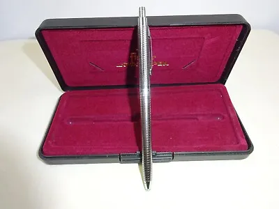 £11.50 • Buy Genuine Fisher (b4) Space Pen + Case & Leaflet - Black Grid Design - Never Used