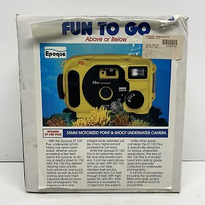 Epoque ET-100 45m Auto Winding Built In Flash Underwater Camera Japan VTG New • $199.99