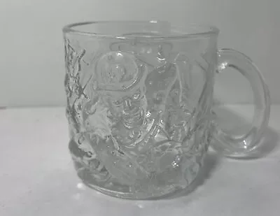 Batman Forever  The Riddler  3D Glass Mug Vintage 1995 McDonalds Clear Cup • $9.99
