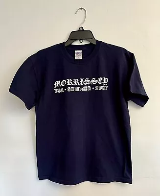 Morrissey Vintage Tshirt M 2007 Tour Navy Blue • $20