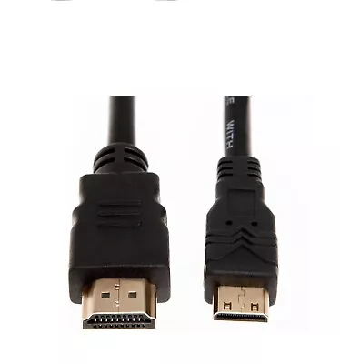 3 Meter HDMI Mini Type C Male To Standard HDMI Male Cable Lead Full HD TV1080p • £5.45