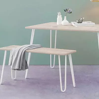 Pack Of 4 Durable Industrial Retro Hairpin Table Legs 12mm Steel - 41cm White • $52.90