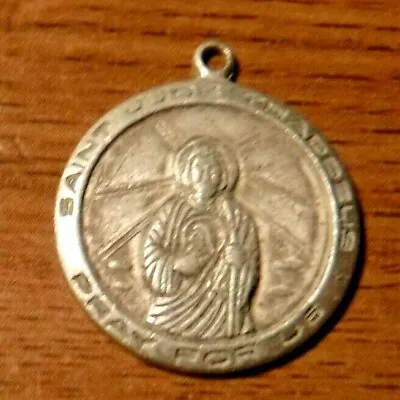 Beautiful Vintage St Jude Sterling Silver Medal #2 • $45.81