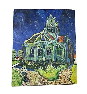Van Gogh Church In Auvers-sur-Oise Hand Painted Reproduction On Canvas 20 X24 M8 • $38.95