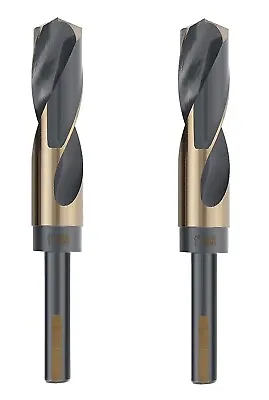 HSS Cobalt Silver And Deming Drill Bit 1/2  Reduced Shank Black Golden-2Pcs • $31.99