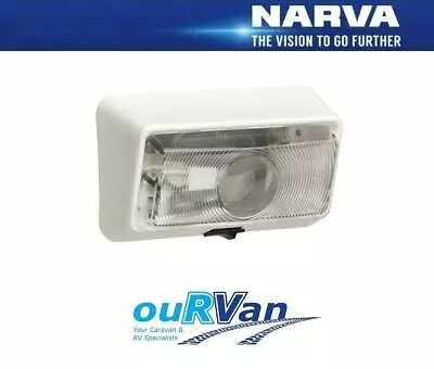 1 X NARVA 86830 Caravan Camper Square Porch Light W/switch Genuine Jayco Windsor • $25.95