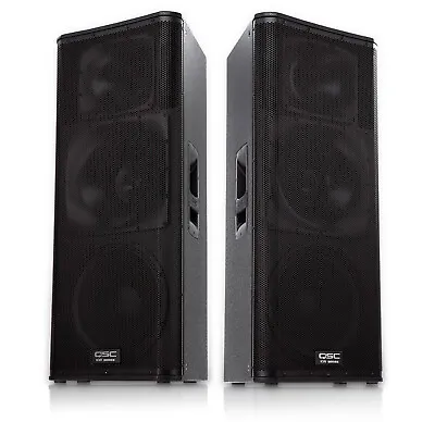 2x QSC KW153 Active DJ / Club 1000W Amplified 3-way PA Powered Speaker USED • $3599.98