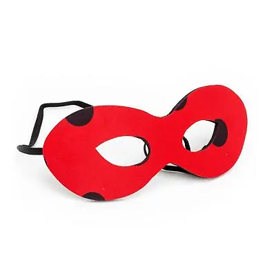 Ladybug Red & Black Fancy Dress Eye Mask | Ladybird Cosplay Costume Accessories • £5.99