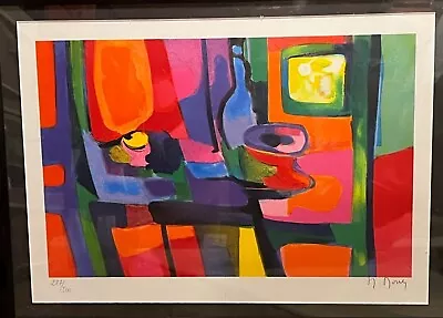 # Lithograph In Color By Marcel Mouly. COA & Appraisal • $395