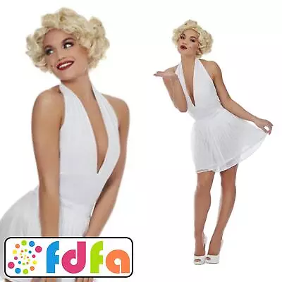 Smiffys Fever Official Marilyn Monroe Adults Ladies Fancy Dress Costume • £18.69