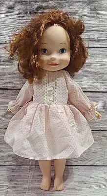Vintage Fisher Price Toys My Friend Becky Doll Red Hair Pink Dress 15  1982 • $17.99